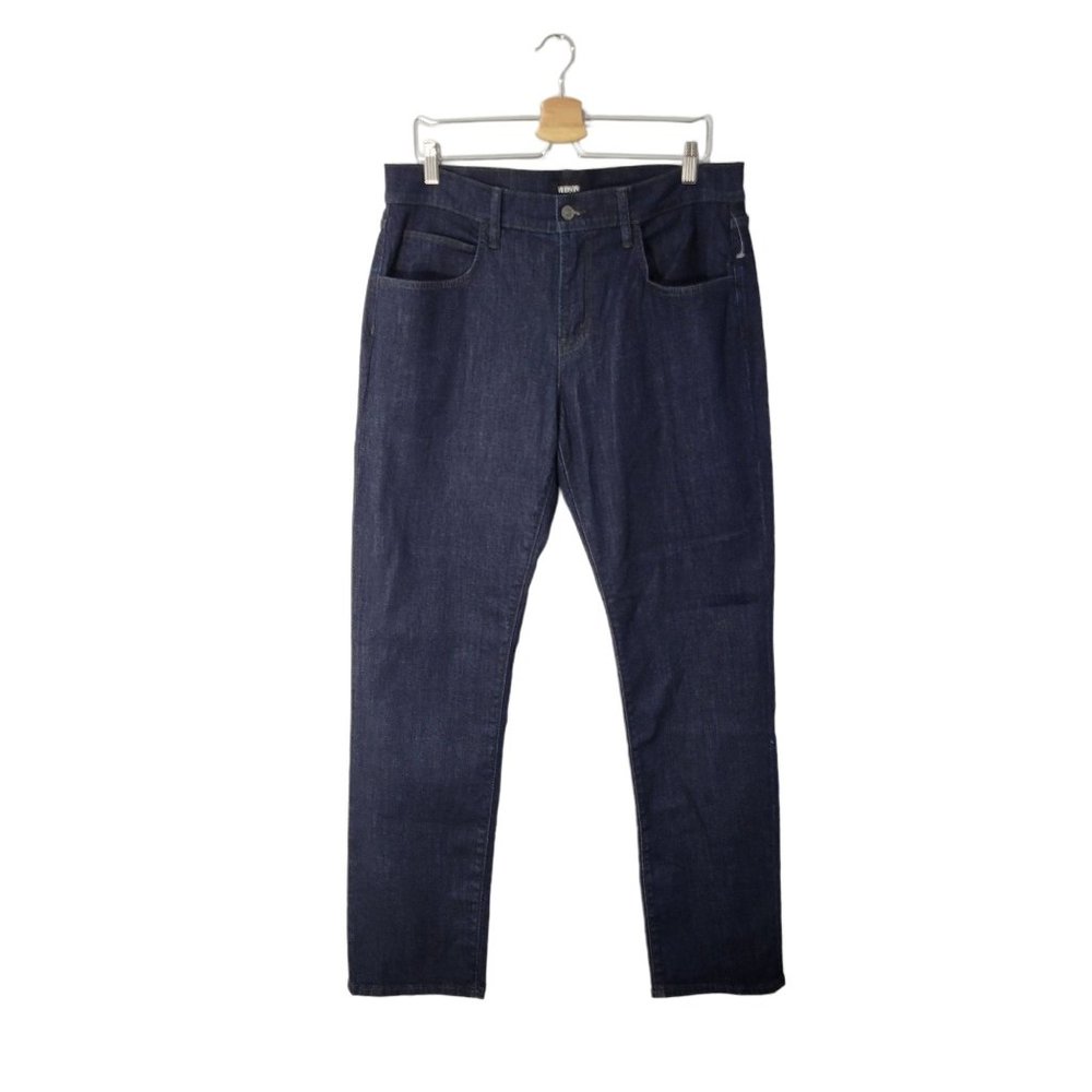 Hudson Men's Jeans Blake Slim Straight Size 34 Color Dark Blue - Picture 2 of 9